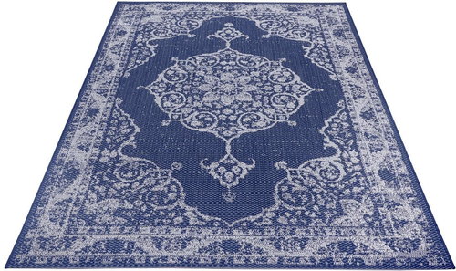 Kusový orientální Flatweave 104817 Blue/Cream 200×290 cm - Koberec - Main image