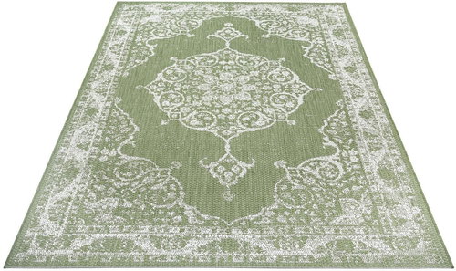 Kusový orientální Flatweave 104820 Green/Cream 120×170 cm - Koberec - Main image