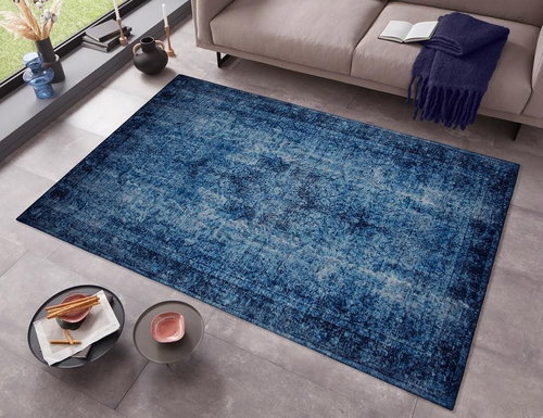 Kusový orientální Chenille Rugs Q3 104755 Dark-blue 200×290 cm - Koberec - Main image