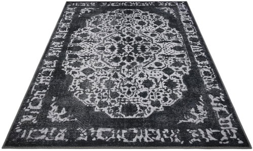 Kusový orientální Chenille Rugs Q3104750  Black 80×150 cm - Koberec - Main image
