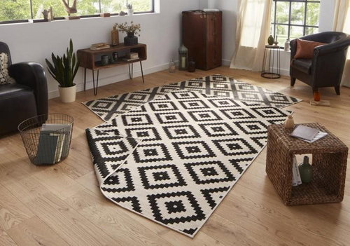 Kusový Twin-Wendeteppiche 103129 schwarz creme 160×230 cm - Koberec - Main image