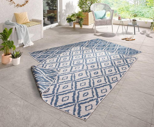 Kusový Twin-Wendeteppiche 103137 blau creme 80×350 cm - Koberec - Main image