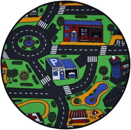 Dětský kusový koberec City life kulatý 80×80 (průměr) cm - Koberec - Main image