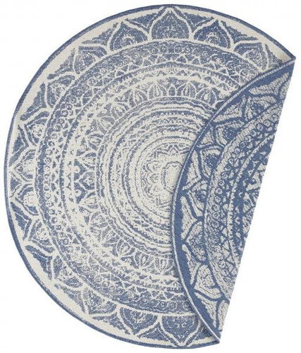 Kusový koberec Twin Supreme 104166 Blue/Cream kruh 200×200 (průměr) cm - Koberec - Main image