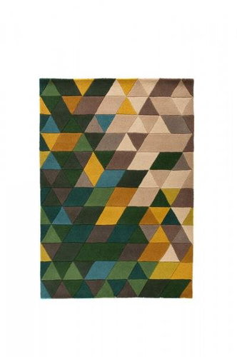 Ručně všívaný kusový koberec Illusion Prism Green/Multi 80×150 cm - Koberec - Main image