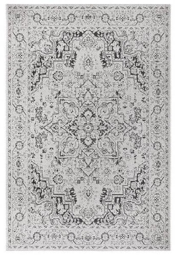 Kusový orientální koberec Flatweave 104806 Cream/Black 80×150 cm - Koberec - Main image