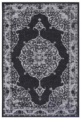 Kusový orientální koberec Flatweave 104816 Black/Cream 200×290 cm - Koberec - Main image