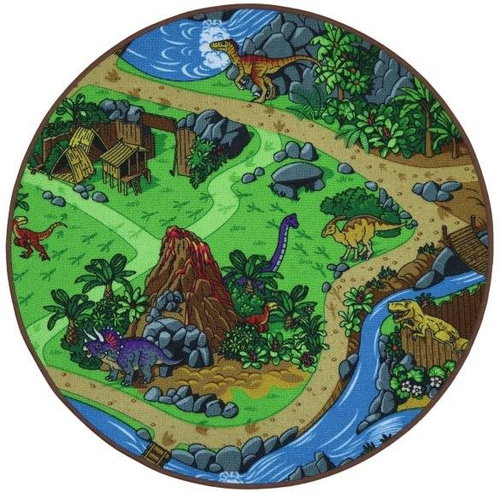 Dětský kusový koberec Dino kulatý 80×80 (průměr) cm - Koberec - Main image