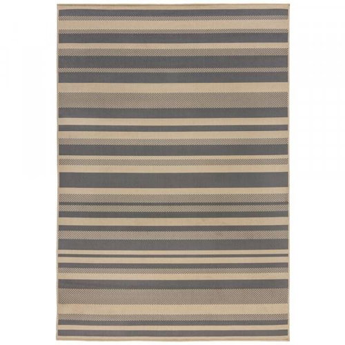 Kusový koberec Florence Alfresco Stripe Grey 66×230 cm - Koberec - Main image