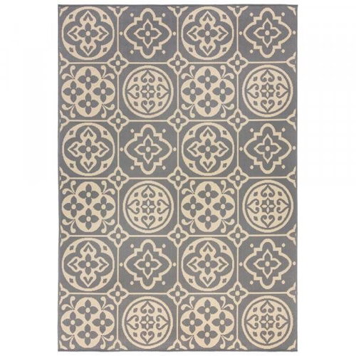 Kusový koberec Florence Alfresco Tile Grey 66×230 cm - Koberec - Main image