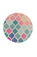 Ručně všívaný kusový koberec Illusion Rosella Pink/Blue kruh 160×160 (průměr) cm - Koberec