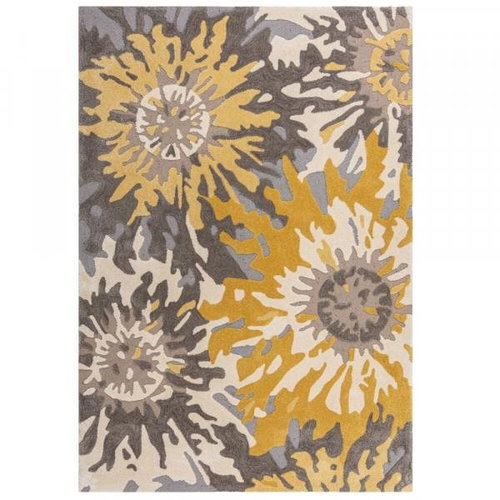 Kusový koberec Zest Soft Floral Grey/Ochre 120×170 cm - Koberec - Main image