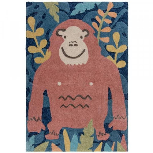 Kusový koberec Zest Kids Jungle Monkey Brown/Multi 100×150 cm - Koberec - Main image