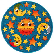 Dětský koberec New Adventures 105308 Blue Yellow 133×133 (průměr) cm - Koberec