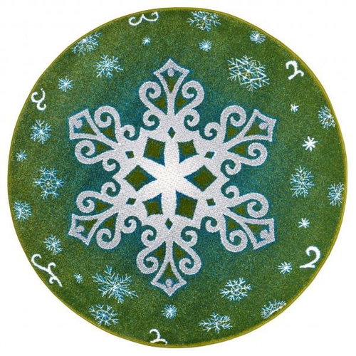 Dětský koberec New Adventures 105315 Silver Petrol blue-green White 133×133 (průměr) cm - Koberec - Main image