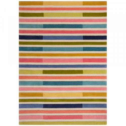 Ručně všívaný kusový koberec Illusion Piano Pink/Multi 160×230 cm - Koberec - Main image