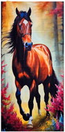 4sleep Quick-drying beach towel 70 × 147 cm - Horse - Bath Towel