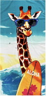 4sleep Quick-drying beach towel 72 × 146 cm - Giraffe - Bath Towel