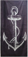 4sleep Quick-drying beach towel 70 × 147 cm - Anchor - Bath Towel