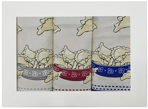 4sleep Set of kitchen cotton towels, 3 pcs, Pierohy - Kitchen Towel - Main image