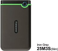 Transcend StoreJet 25M3S SLIM 500 GB szürke / zöld - Külső merevlemez