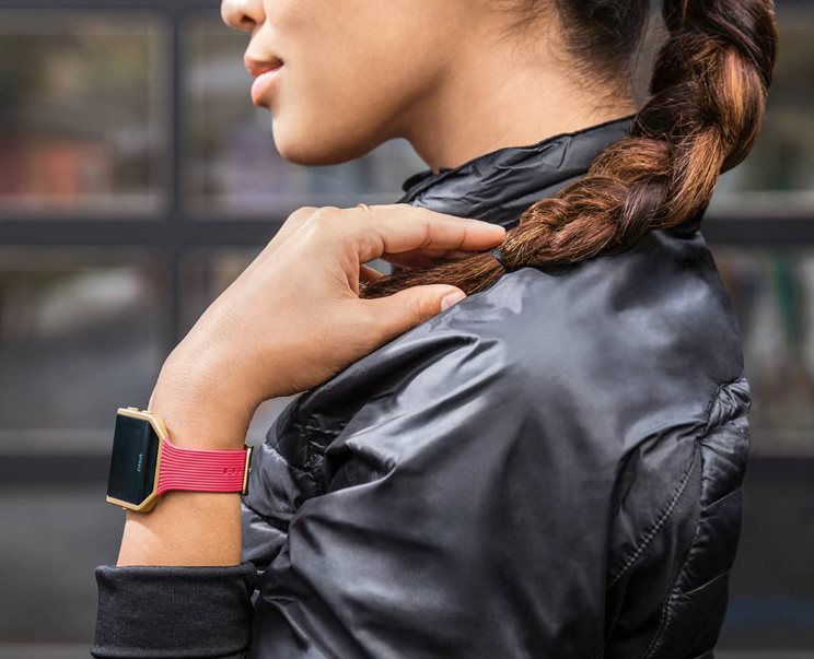 Fitbit blaze store pink gold