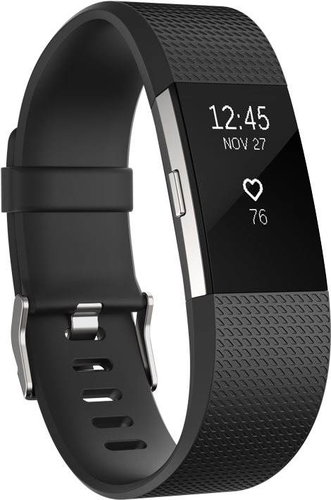 Fitbit Charge 2 Large Black Silver - Fitness Tracker - Main image