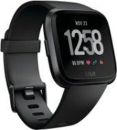Fitbit Versa (NFC) - Schwarz / Schwarz Aluminium - Smartwatch