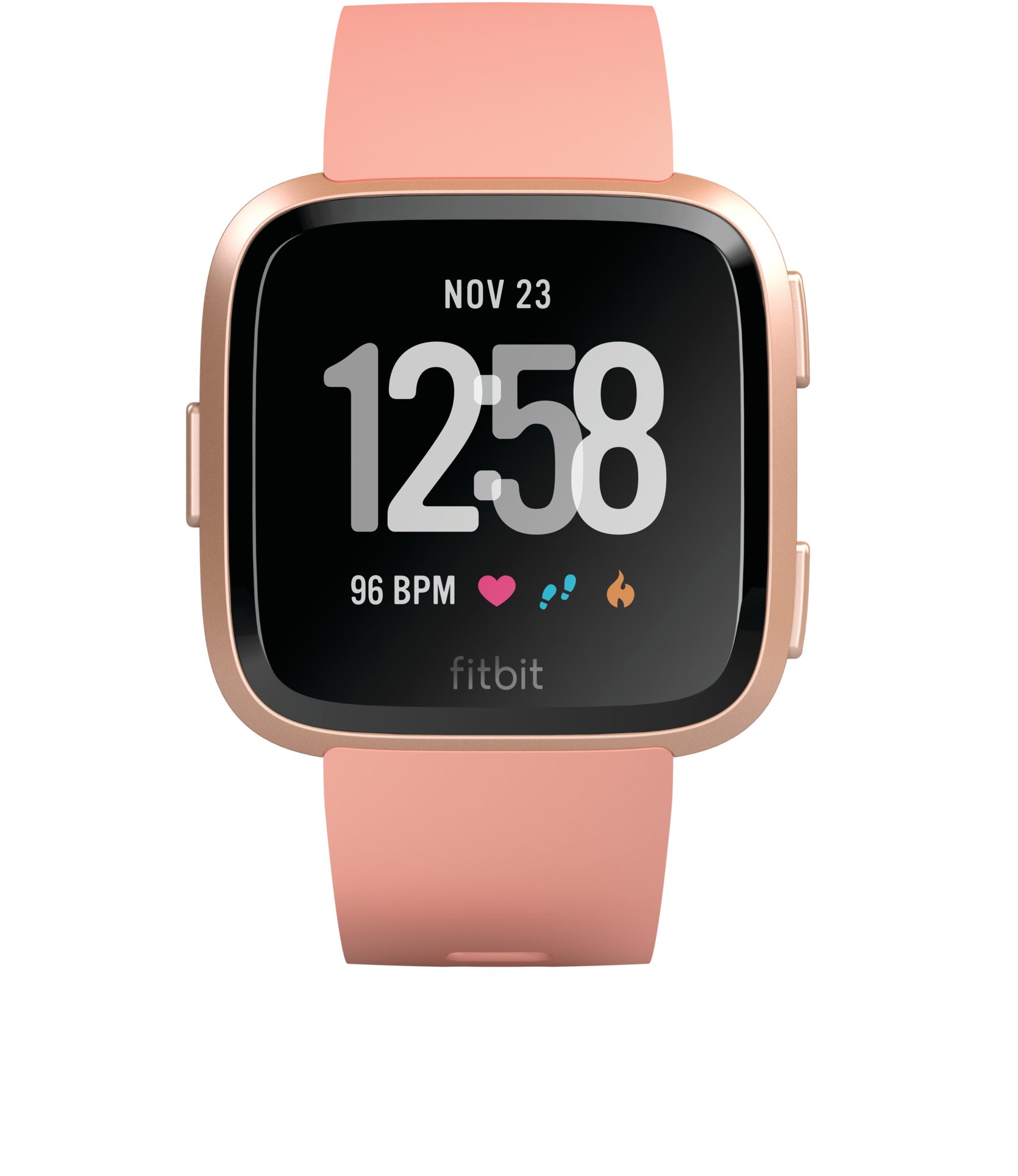 Fitbit Versa Peach Rose Gold Aluminium Smart Watch Alza.cz