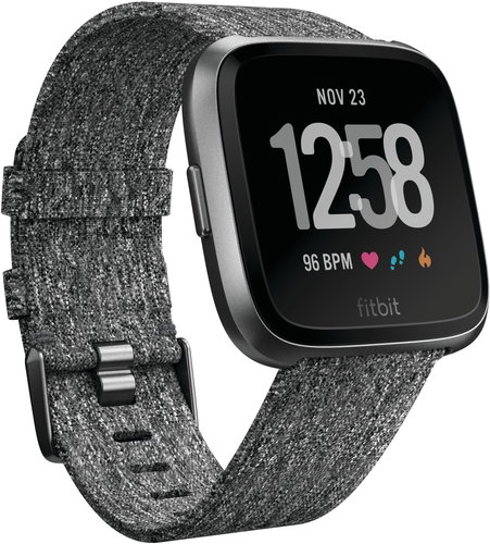 Fitbit Versa - Charcoal Woven - Smart Watch - Main image