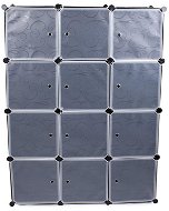 Verk 01508 Modulová skládací šatní skříň 144,5 x 110 x 46,5 cm černá - Předsíňová stěna