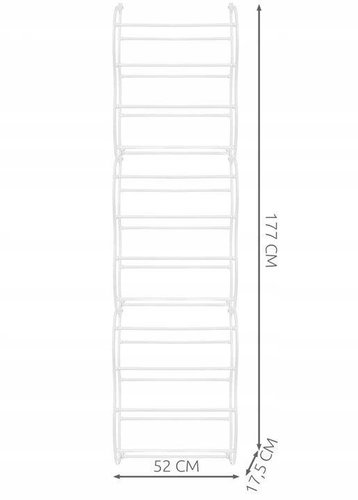 ISO 8821 Závěsný botník na dveře pro 36 párů bot bílá - Shoe Rack - Main image