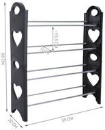 ISO 5179 Skládací botník 12 párů - černý - Shoe Rack