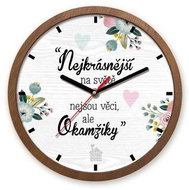 Nekupto Dárkové hodiny kulaté Nejkrásnější na světě Sladký domov - Nástěnné hodiny