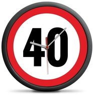 Froster Narozeninové nástěnné hodiny 40 let, průměr 30 cm - Wall Clock