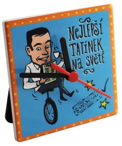 Clock ker. 11 cm, the best daddy - Table Clock - Main image