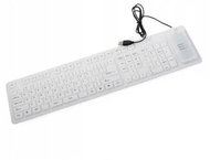 Verk 06180_B Flexibilní silikonová klávesnice k PC bílá - Klávesnice