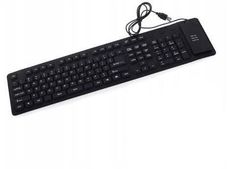 Verk 06180_CZ Flexible silicone keyboard for PC black - Keyboard - Main image