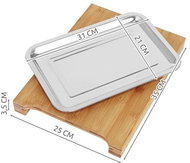 ISO 8651 Bamboo cutting board with tray 35×25cm - Cutting Board