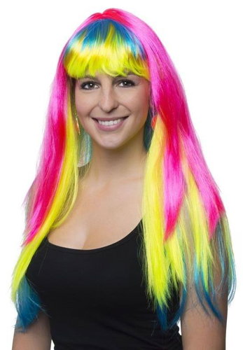 FUNNY FASHION Long rainbow wig - Wig - Main image