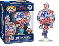 Funko Pop: Marvel Patriotic Age - Captain Marvel with Pop Protector (34) - Figure