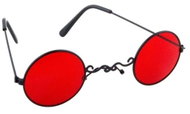 Funny Fashion Glasses round red - Costume Accessory