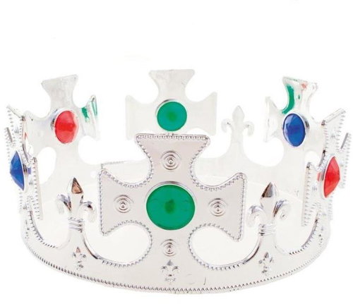 Funny Fashion Crown King Silver - Costume Accessory - Main image
