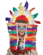 Funny Fashion Indian headband for children colourful - Costume Accessory