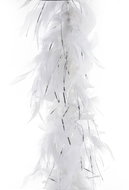 Funny Fashion Boa white with silver threads 2 m - Costume Accessory