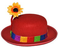 Funny Fashion Clown hat with flower - Costume Accessory