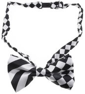 Funny Fashion Motýlek černobílý - Doplněk ke kostýmu