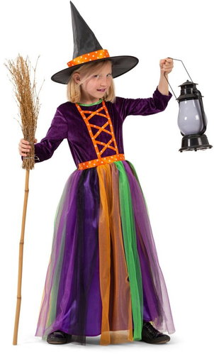 Funny Fashion Children's costume Witch colour 140 - Costume - Main image