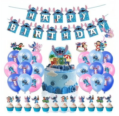 FunCo Big Birthday Set Lilo and Stitch 46 pcs - Party Accessories - Main image