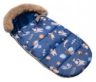 Baby Nellys - PREMIUM Kosmos, grey/blue - Stroller Footmuff